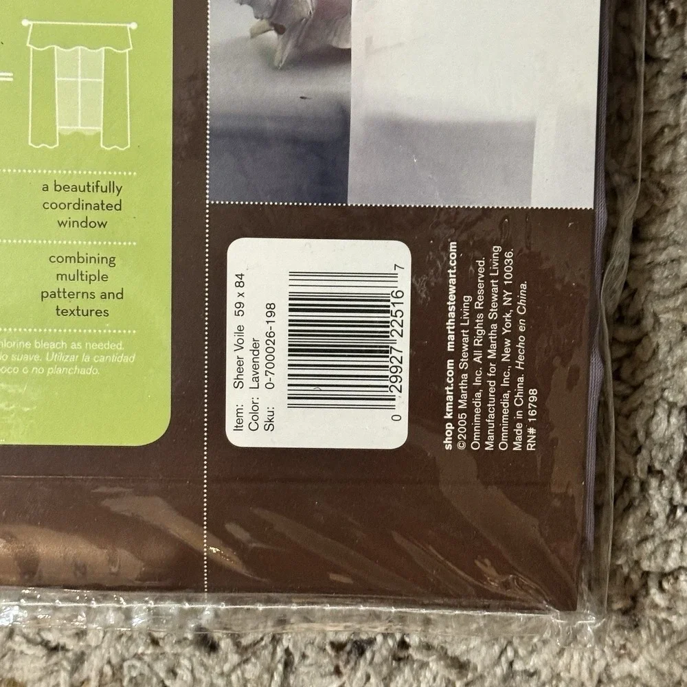Martha Stewart Sheer Voile Window Panel‎ 59